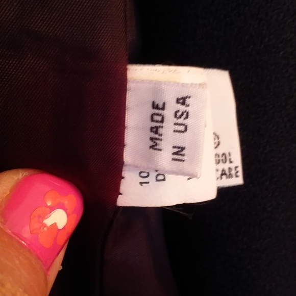 Bicci Navy Blue Wool Jacket and Skirt - Picture 5 of 8